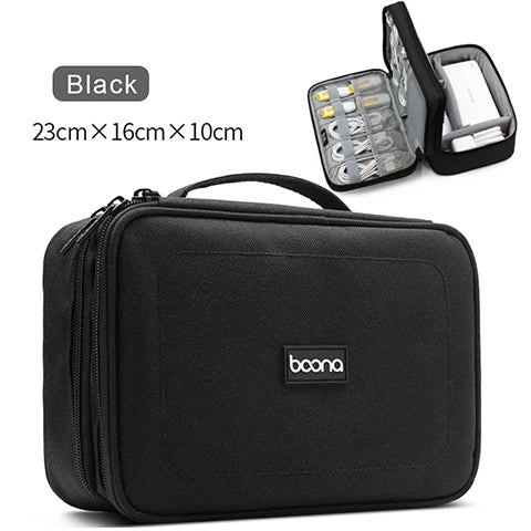 Handle Travel Electronic Accessories Multipurpose/Organizer Storage Bag Case for Power Bank, Hard Drive, Smart Phone, Charger,