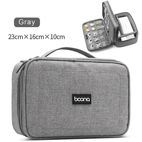 Handle Travel Electronic Accessories Multipurpose/Organizer Storage Bag Case for Power Bank, Hard Drive, Smart Phone, Charger,
